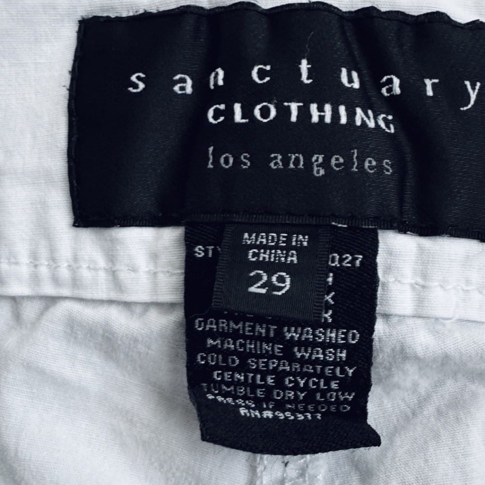 Sanctuary Clothing White Cropped Utility Pants – Size 29 - Picture 3 of 8